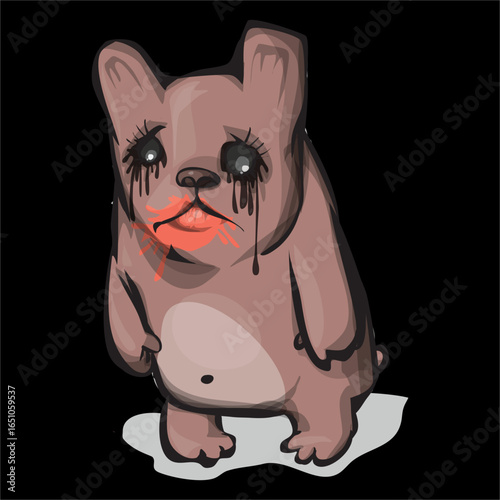 Heartbreak zombie Bear Halloween Horror Monsters Frankensteins monster zombies Black best Artwork vector editable logo for Wall Sticker t-shirt design and multipurpose use in high definition format