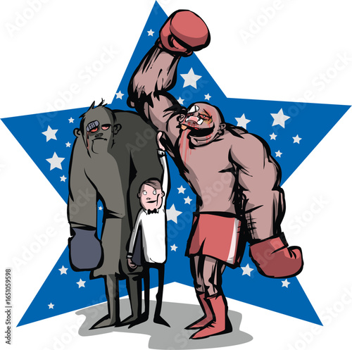 The Champion Star Halloween Horror Monsters Frankensteins monster zombies best Artwork vector editable logo for Wall Sticker t-shirt design and multipurpose use in high definition format