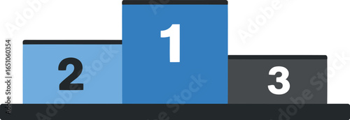 Sports podium 1st 2nd 3rd place award winner