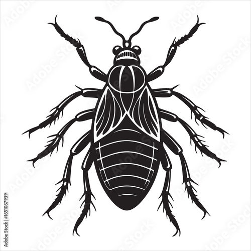 A Disgusting Close-up of a Flea, a Tiny Parasitic Insect and Household Pest Causing Bites, Infestation, and Itching for Pets and Humans