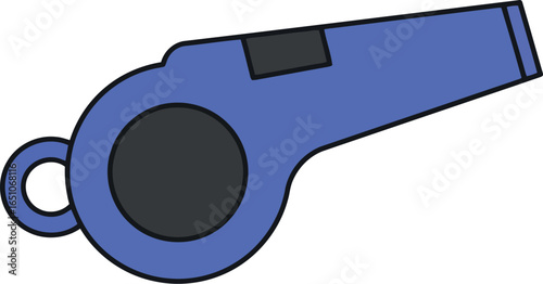 Blue referee whistle