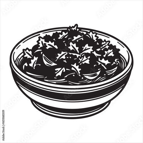 A Fresh and Healthy Green Salad, a Vibrant and Nutritious Meal for a Clean Eating Lifestyle and Balanced Diet