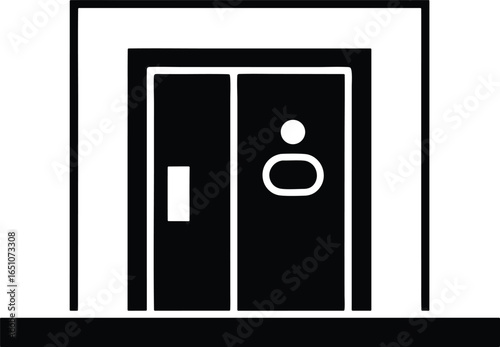 Accessible elevator vector icon.