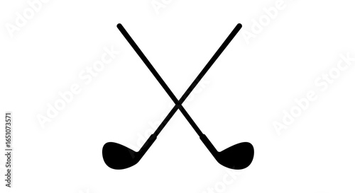 3d best selling two golf clubs crossed isolated on white background