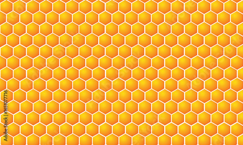Orange blazing honeycomb, grid background from honeycomb. Abstract hot pattern. Vector