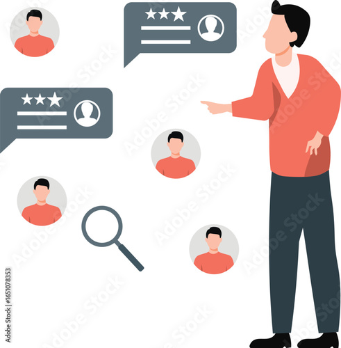 The guy is looking for accounts with high ratings.