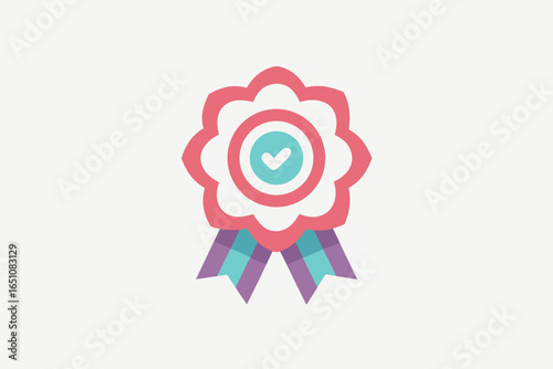 Layered ribbon rosette with petal like folds and minimal style