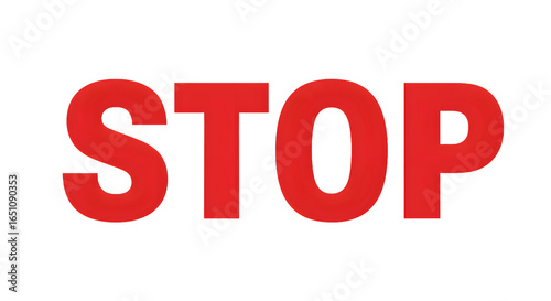 Red STOP Sign Warning for Traffic and Safety Awareness