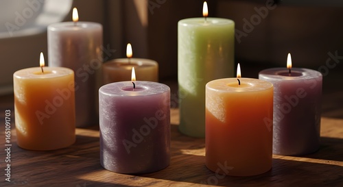 Wallpaper Mural Scented Candles Create a Relaxing Atmosphere with Warm Candlelight Torontodigital.ca
