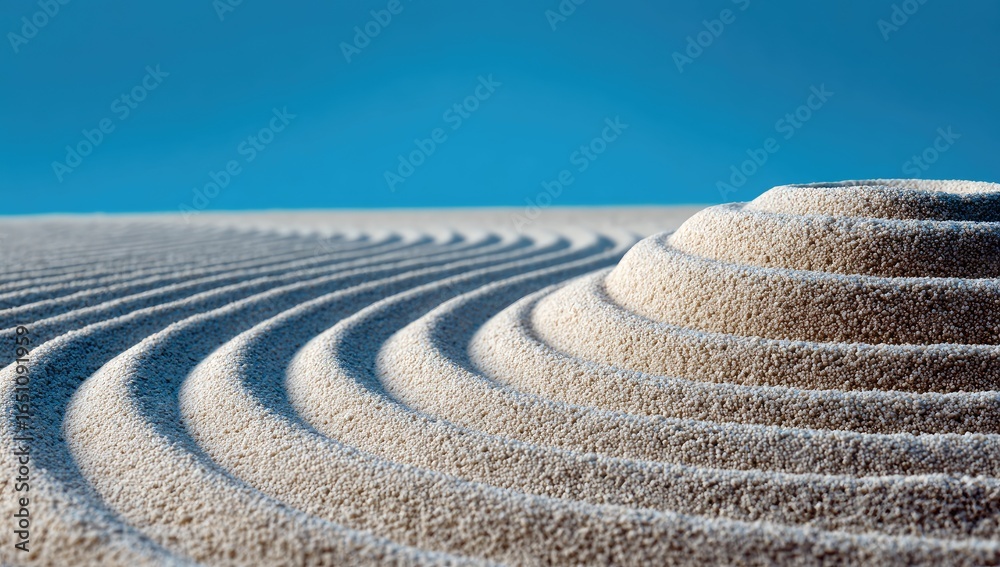 Naklejka premium Sand art design, serene waves
