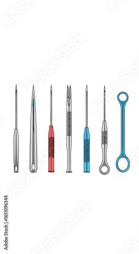 Set of precision hand tools for fine mechanical repairs and electronics maintenance