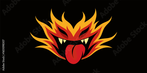 Vector flames with organic flow and sharp details, great for use in safety, industry and sports branding