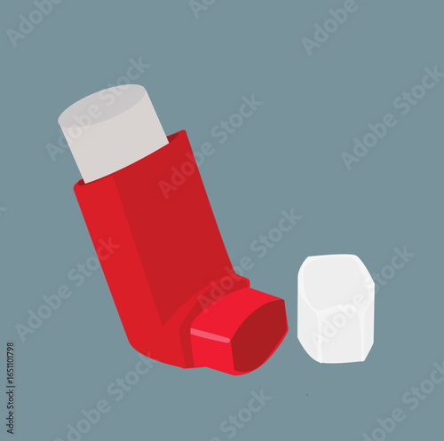 Medical allergy asthma. Vector inhaler, 