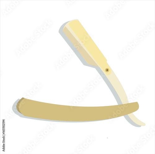 straight razor. straight razor vector illustration