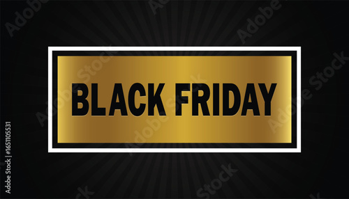Black Friday Sale Banner – Elegant Gold and Black Design