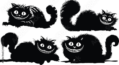 Cheshire Cats, Smiling Felines, Fantasy VECTOR