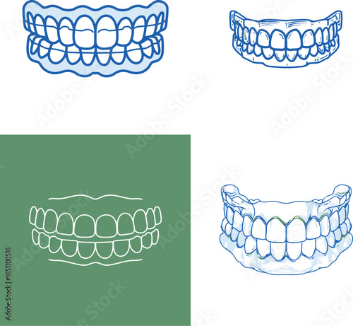 Dental aligners for teeth straightening VECTOR