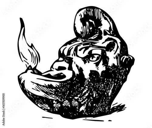 A stylized, detailed illustration of an oil lamp, featuring a flame and intricate design.