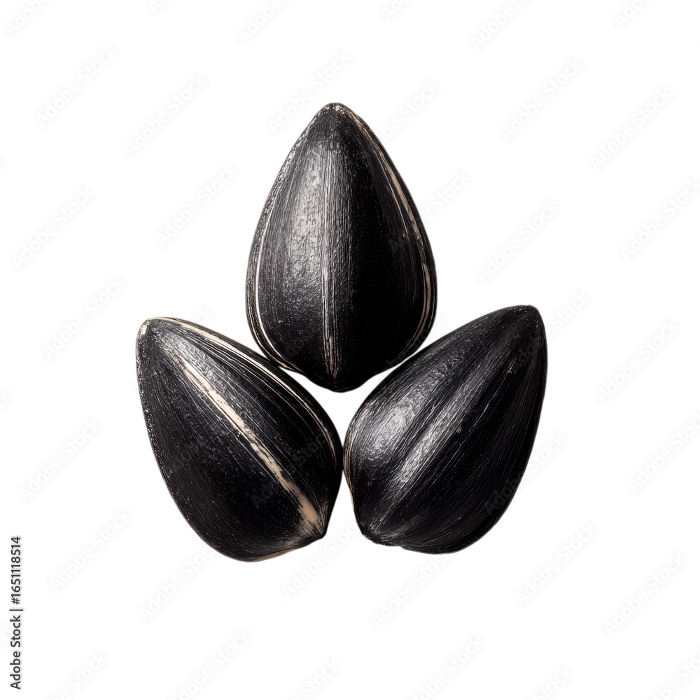 custom made wallpaper toronto digitalThree black sunflower seeds isolated on transparent background
