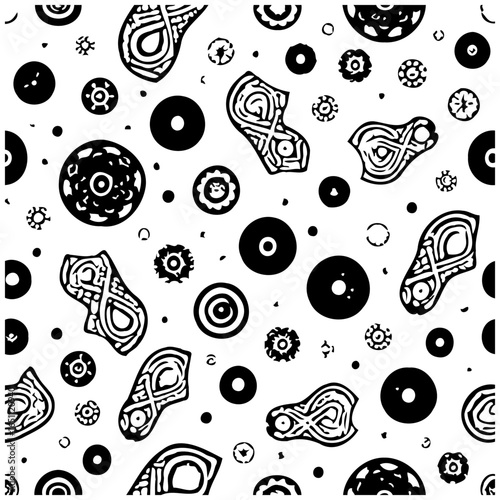 Abstract tribal pattern: a decorative seamless design for diverse creative applications and inspiring visual storytelling through vector art
