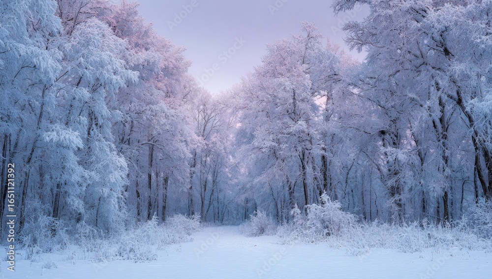 Fototapeta premium Winter wonderland forest scene