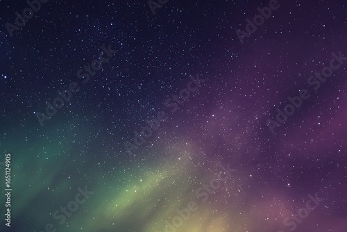 Night sky with aurora borealis