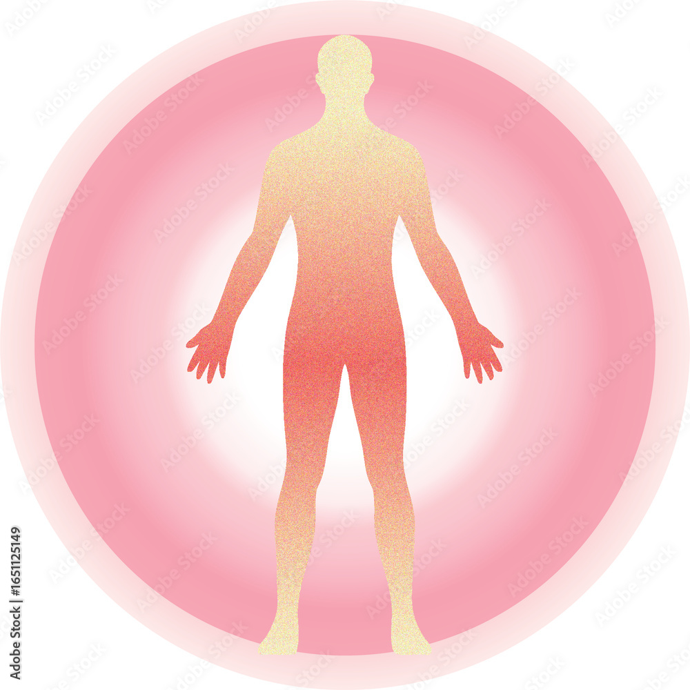 Fototapeta premium human body aura pink chakra material