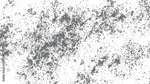 Black glitter composition background resembling shimmering black sand. Black charcoal dust texture isolated on white background top view 