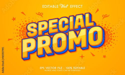Special sale promotional offer editable 3D text effect