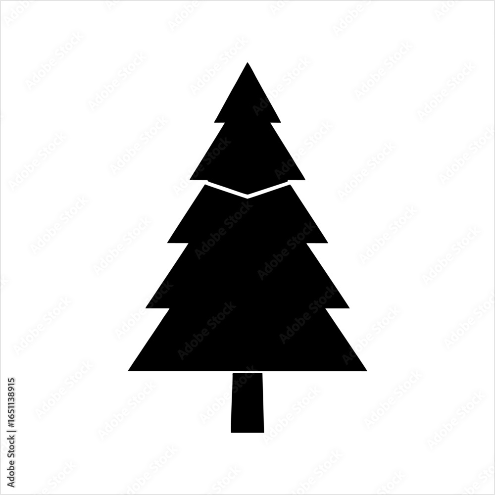 Fototapeta premium christmas tree icon vector