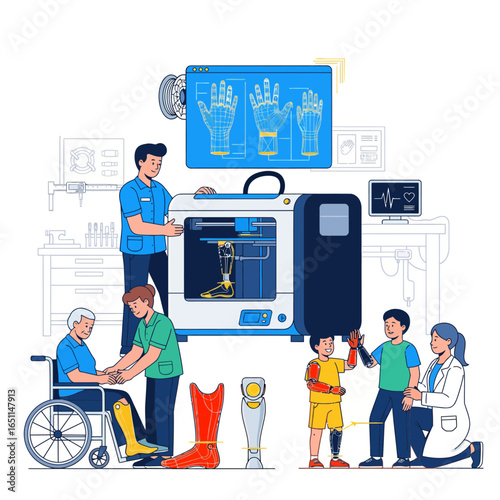 3D-Printed Prosthetics Initiative: Modern Technology for Custom Limbs, Rehabilitation, and Healthcare
