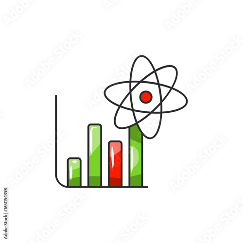 Quantum Predict Icon, Advanced Computing Analytics Vector