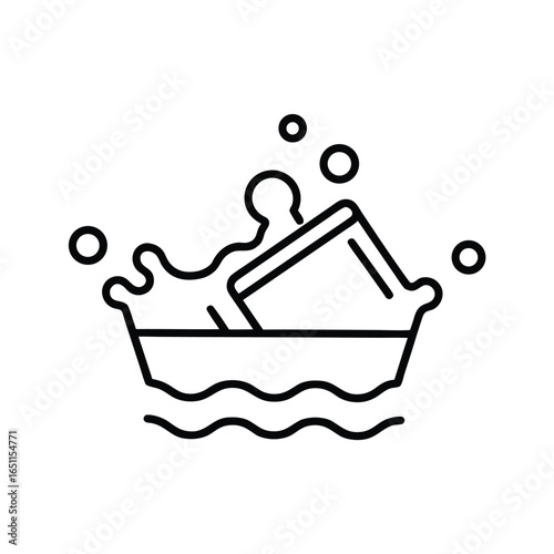 Vector art of baby bottle with milk splash and bubbles, isolated