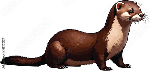 create cartoon a illustrator vector mink