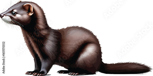 create cartoon a illustrator vector mink