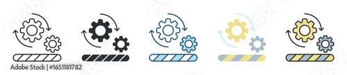 Work In Progress Icon Set Multiple Style Collection