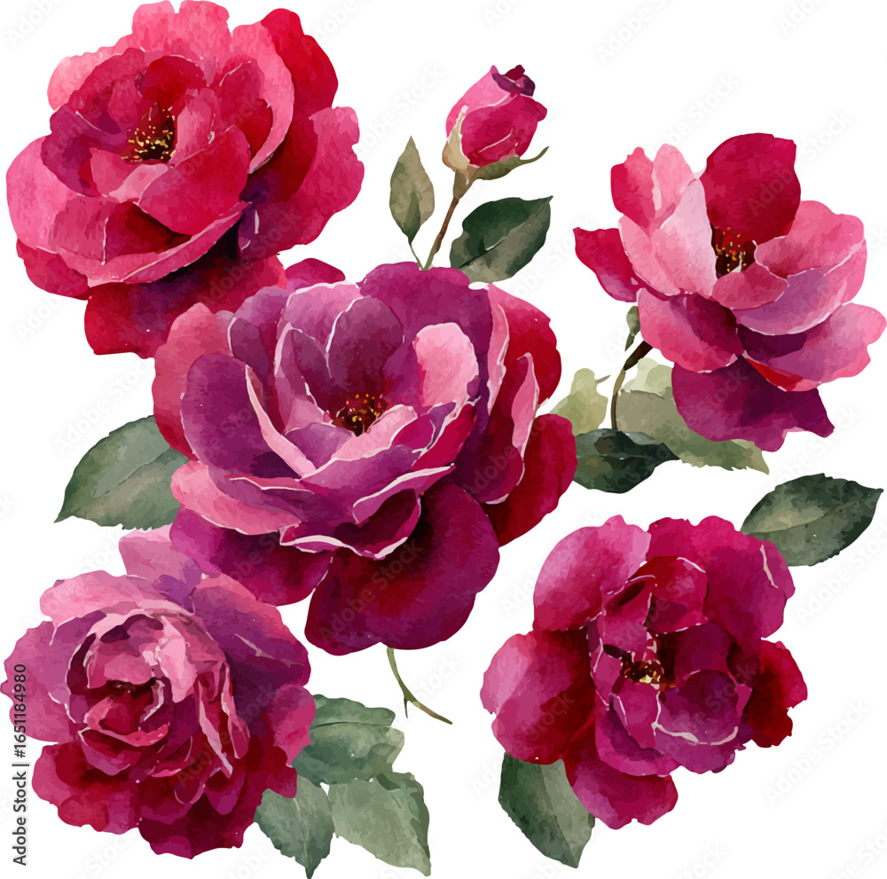Fototapeta premium bouquet of pink roses