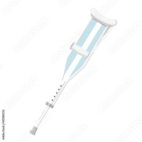 Illustration of a Supportive Medical Crutch, Designed for Temporary Mobility Assistance Equipment