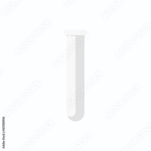 Minimalist test tube illustration representing scientific research and laboratory equipment analysis