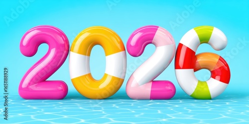 Vibrant 3D Typography of 