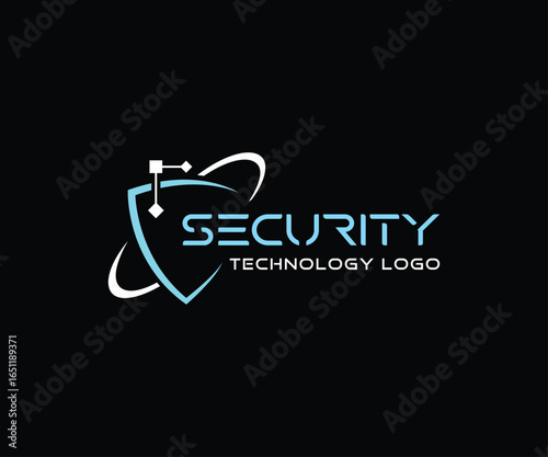 Security technology logo design template 