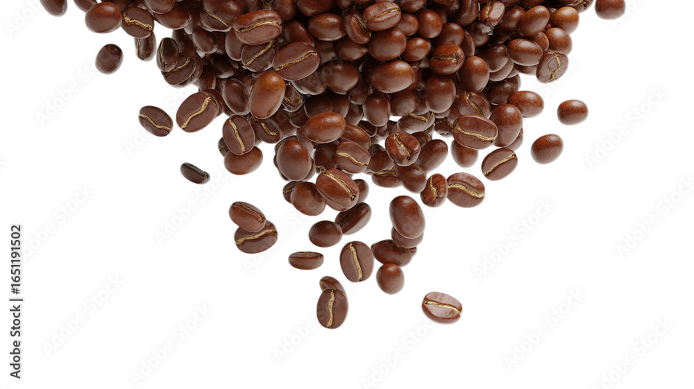 Obraz premium coffee beans on white background