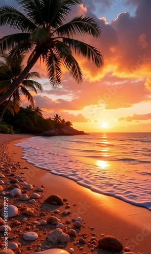 sunset on the beach