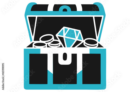 Plain white shopping bag with metal handles on a bright yellow background, vector illustration