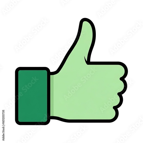 Hand illustration with a thumbs up gesture.