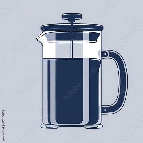 Stylish French press coffee brewing process, perfect for morning routines, cafes, and lifestyle content