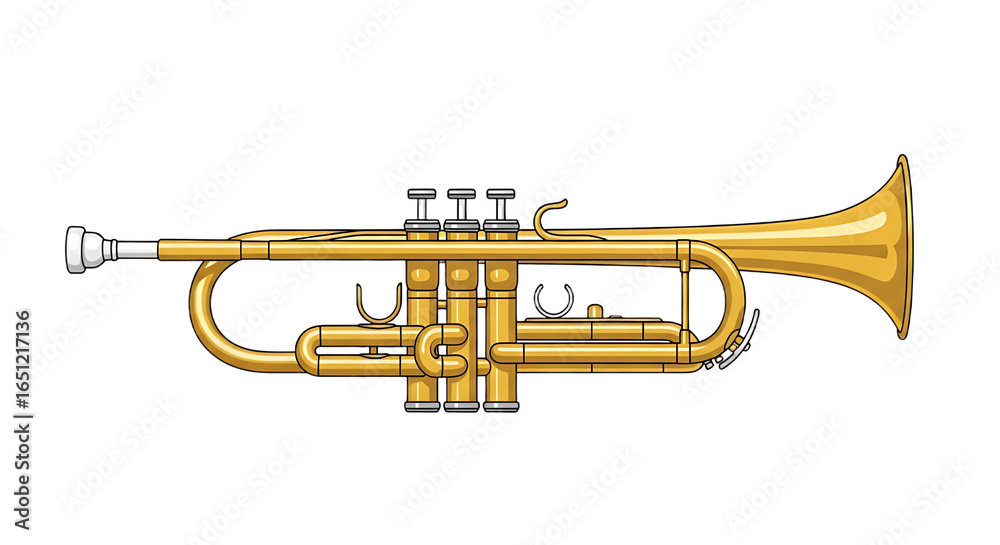 Fototapeta premium A trumpet for playing jazz music