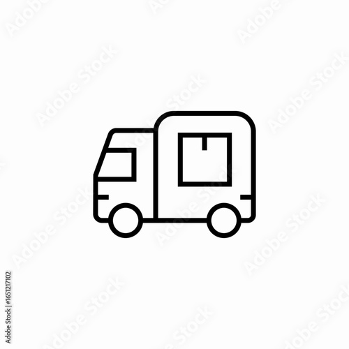 delivery truck box icon sign vector