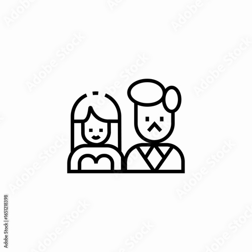 man and woman couple icon sign vector