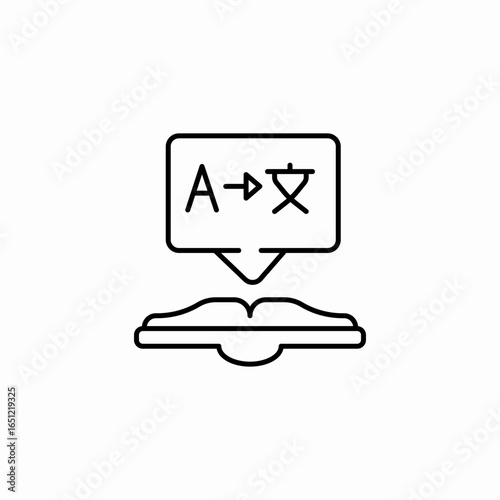 speech bubble translation icon sign vector